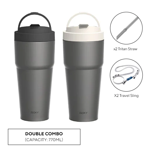 Woky Titanium Travel Mug - Twin Combo