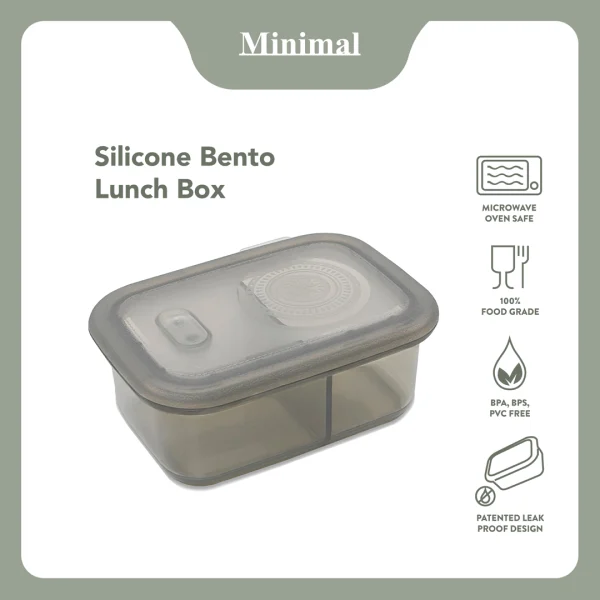 Minimal Silicone Bento Lunch Box 700ml