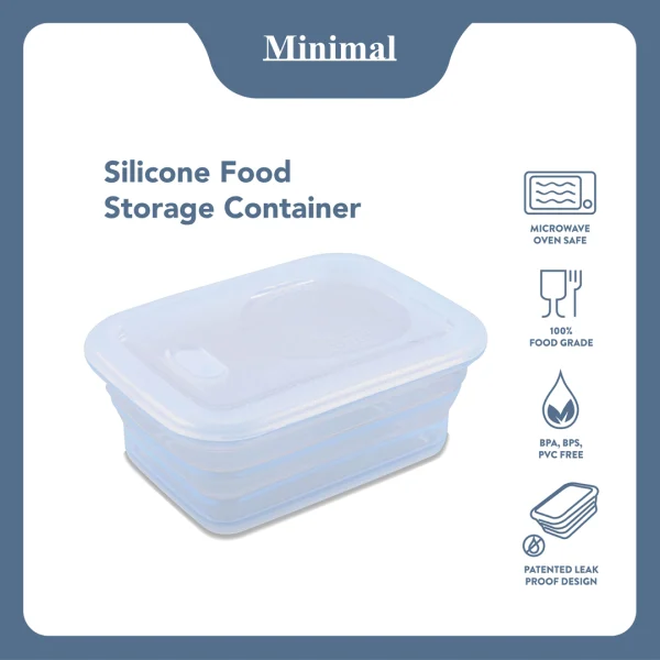Minimal Silicone Food Storage Container 1160 ml