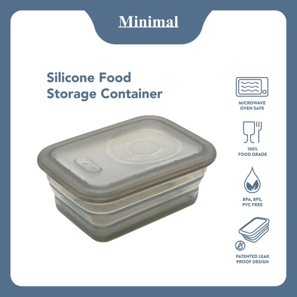Minimal Silicone Food Storage Container 660 ml